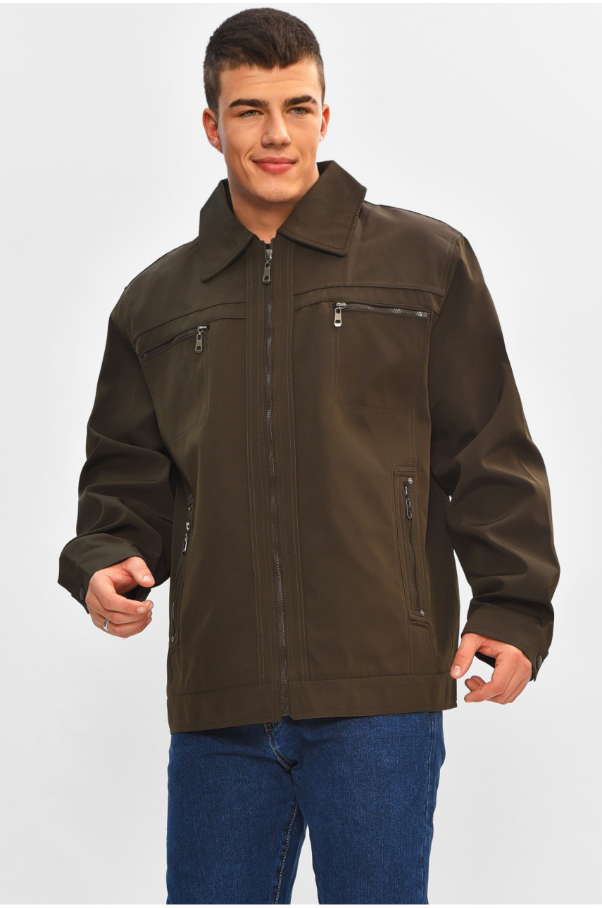 Куртка мужская демисезонная полубатальная цвета хаки 033 207055