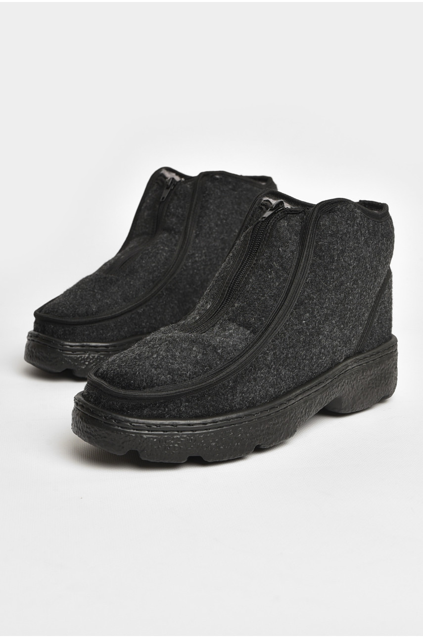 Бурки мужские на меху темно-серого цвета Verta 207056