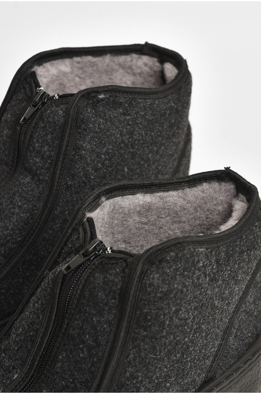 Бурки мужские на меху темно-серого цвета Verta 207056