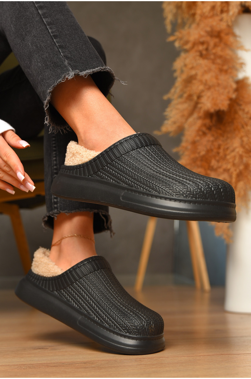 Галоши женские утепленные черного цвета М7001 207057