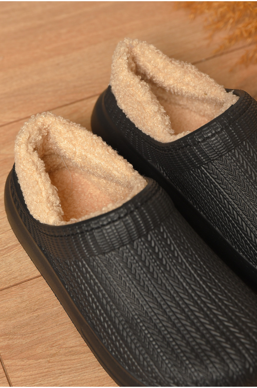 Галоши женские утепленные черного цвета М7001 207057 Галоши женские утепленные черного цвета М7001 207057