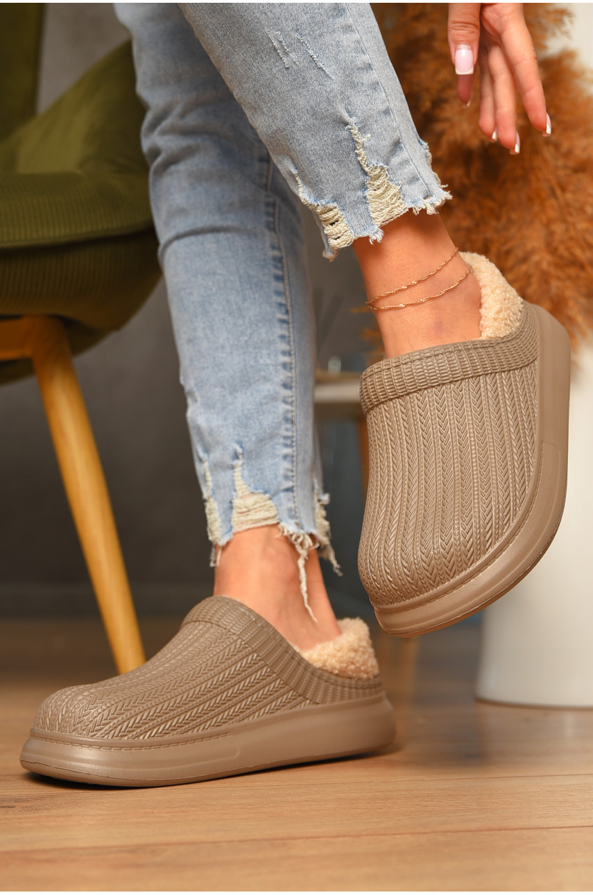 Галоши женские утепленные бежевого цвета М7001 207058