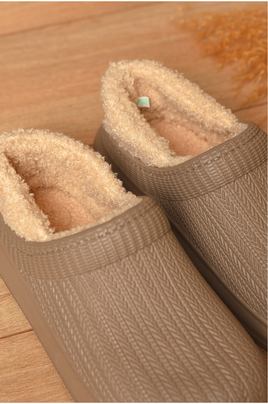 Галоши женские утепленные бежевого цвета М7001 207058