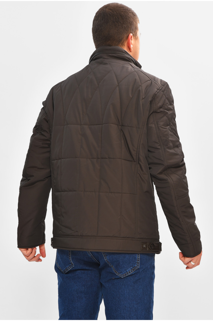 Куртка мужская демисезонная тёмно-коричневого цвета D114 207059