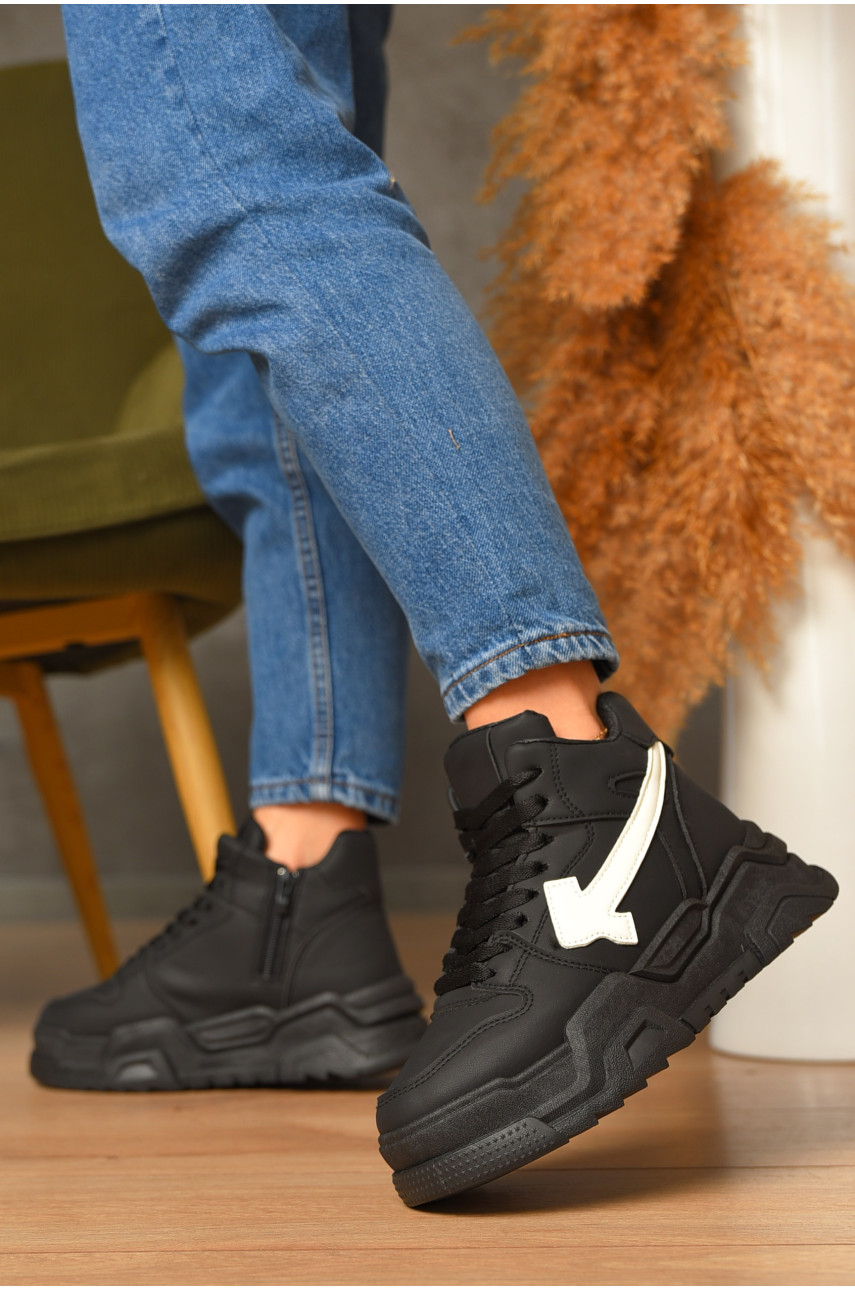 Кросівки зимові жіночі чорного кольору К912 207063