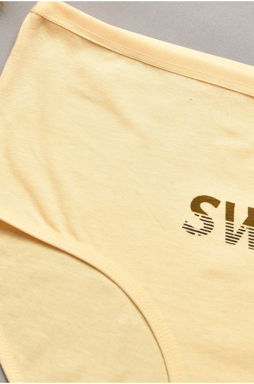 Труси жіночі напівбатальні бежевого кольору 4233 207064