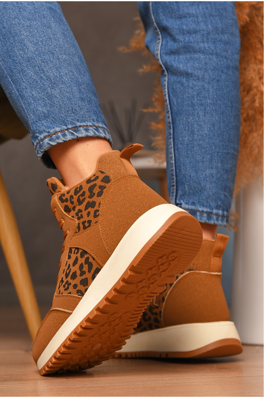 Кроссовки зимние женские бежевого цвета К899-3 207069