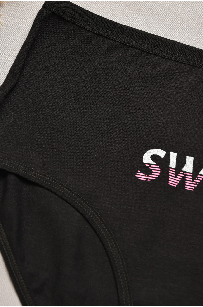 Труси жіночі напівбатальні чорного кольору 4233 207071