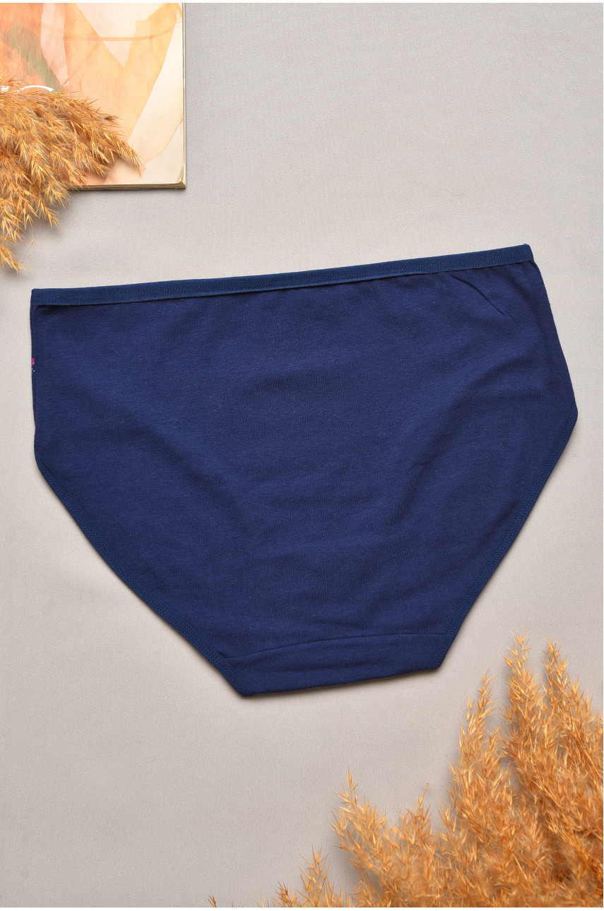 Трусы женские полубатальные темно-синего цвета 3279 207076