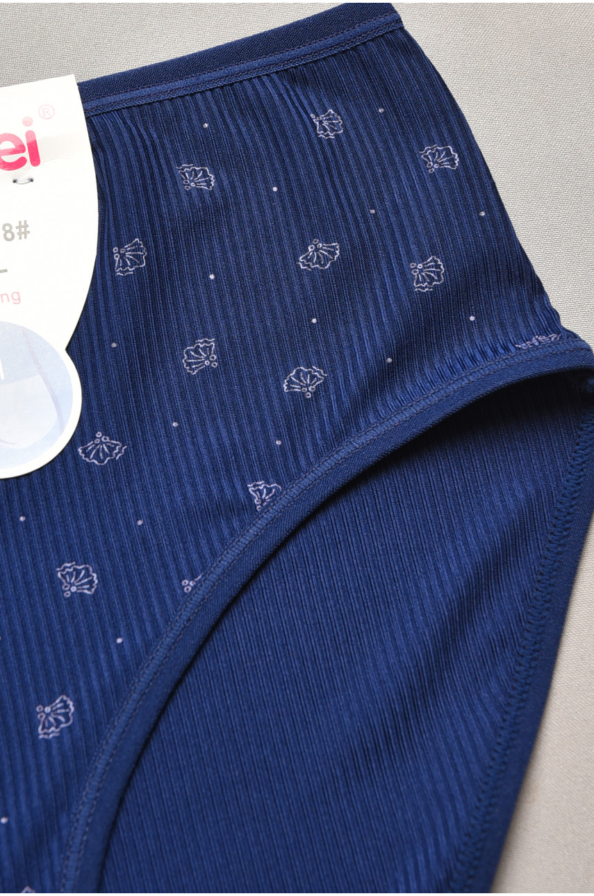 Трусы женские полубатальные темно-синего цвета 4238 207082