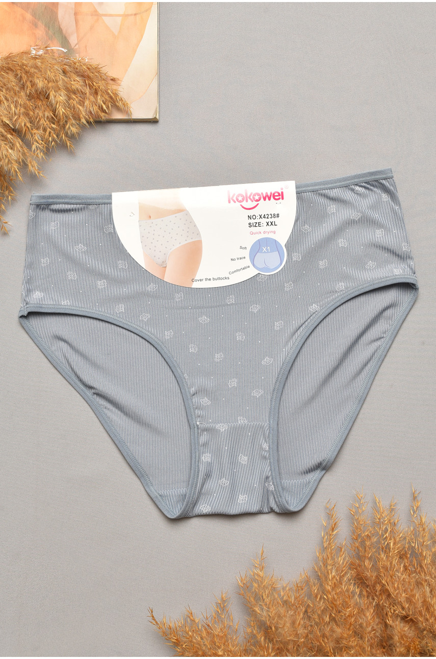 Трусы женские полубатальные голубого цвета 4238 207084