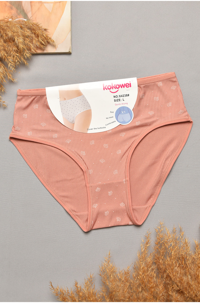 Трусы женские полубатальные розового цвета 4238 207085