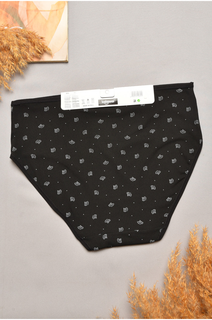 Трусы женские полубатальные черного цвета 4238 207086