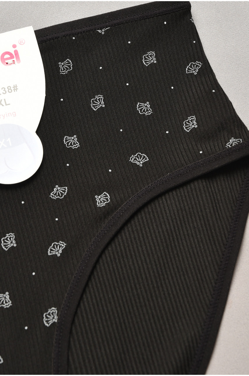 Трусы женские полубатальные черного цвета 4238 207086