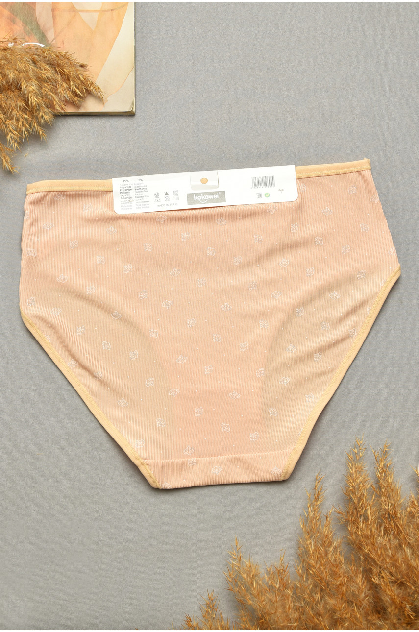 Трусы женские полубатальные бежевого цвета 4238 207089
