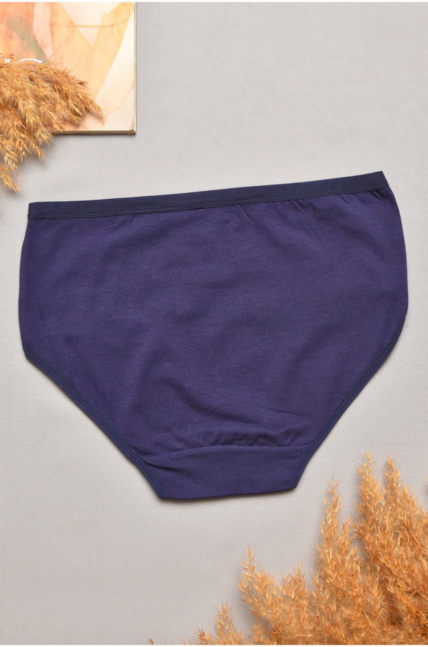 Трусы женские полубатальные темно-синего цвета 3909 207091