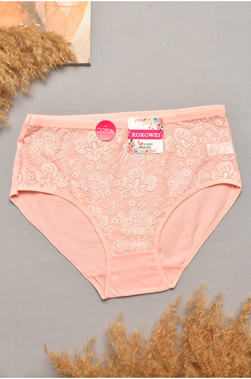 Трусы женские полубатальные розового цвета 3909 207092