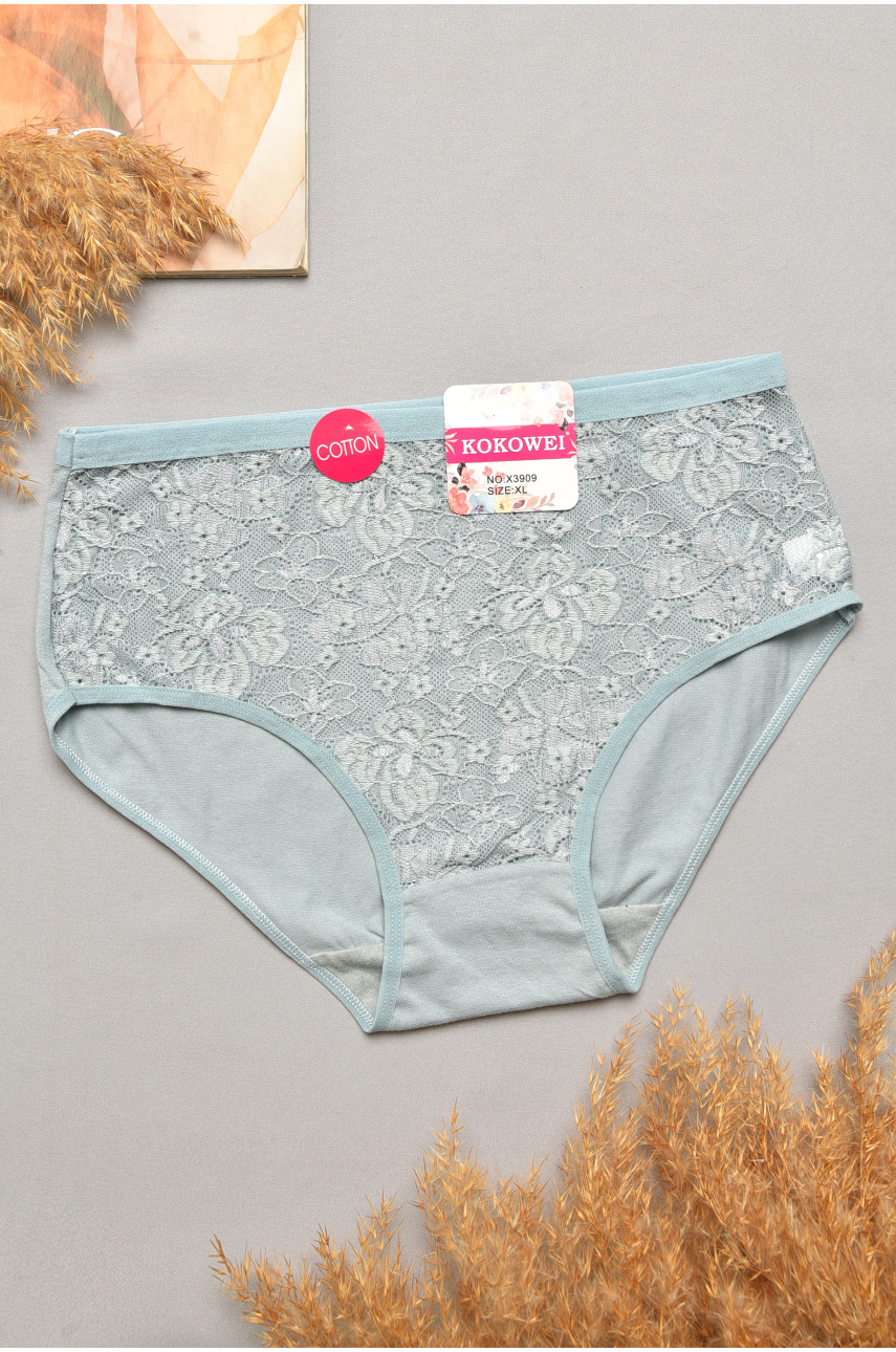 Трусы женские полубатальные мятного цвета 3909 207094