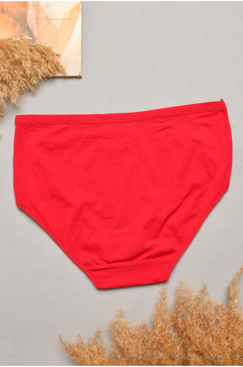 Трусы женские полубатальные красного цвета 3909 207097