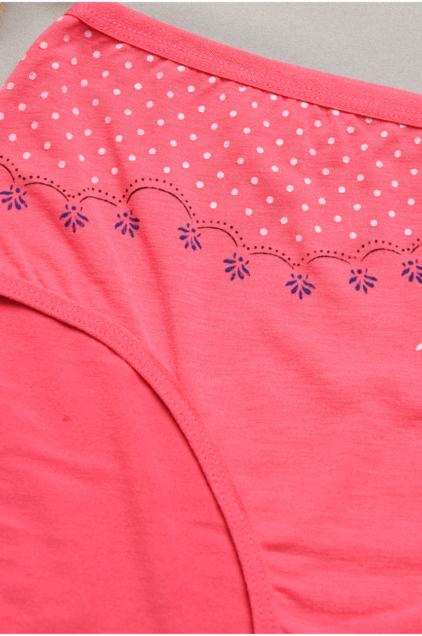 Трусы женские полубатальные темно-розового цвета 4432 207098