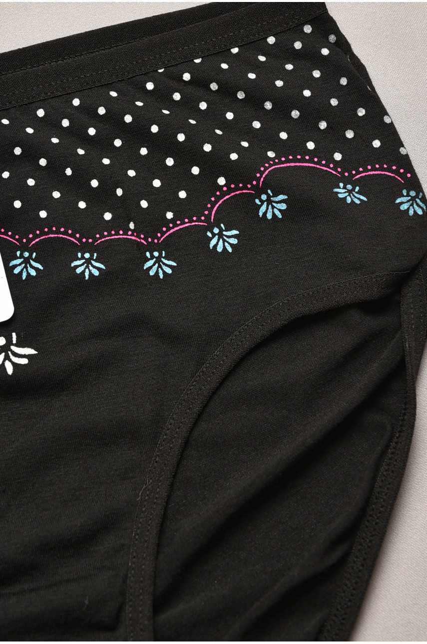 Труси жіночі напівбатальні чорного кольору 4432 207100