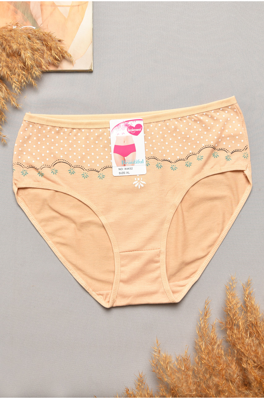 Трусы женские полубатальные бежевого цвета 4432 207101
