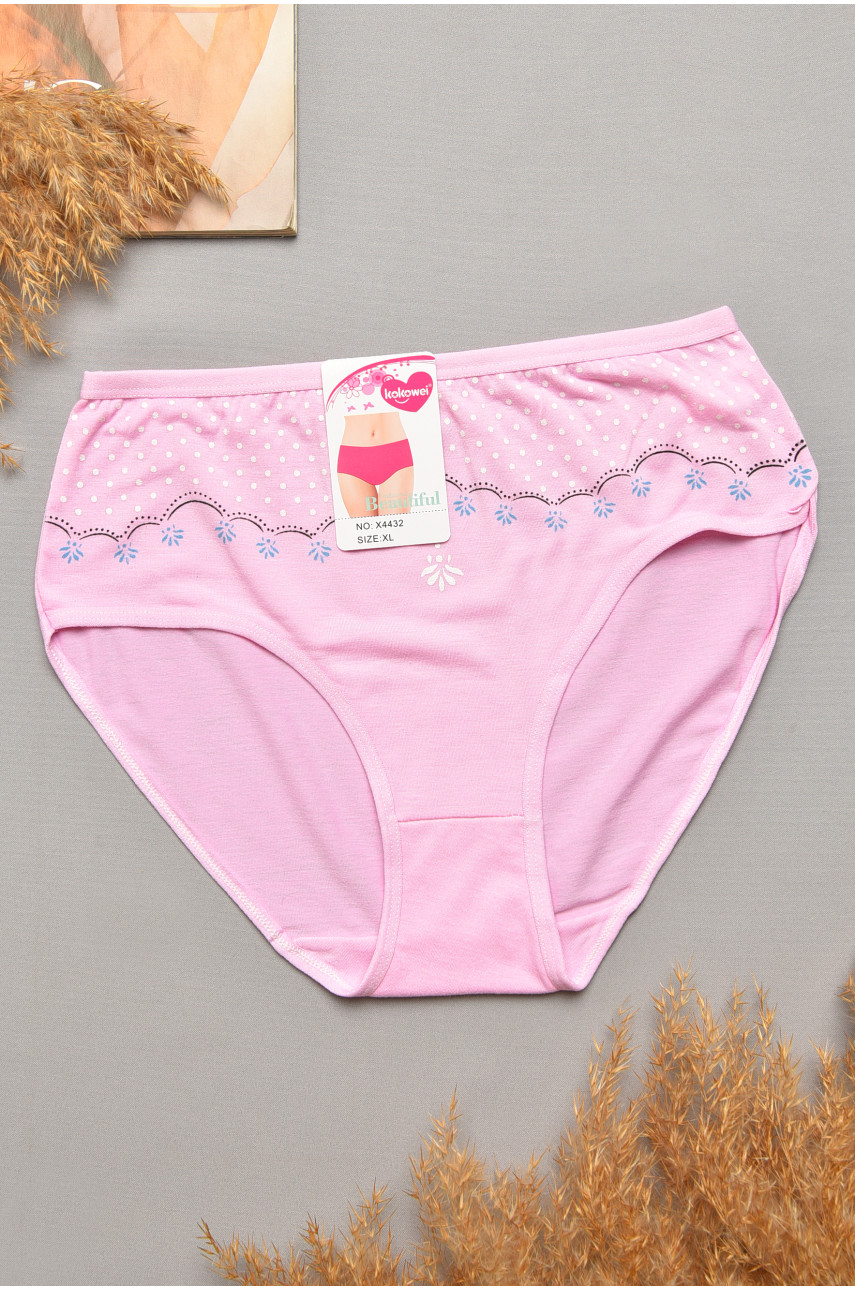 Трусы женские полубатальные розового цвета 4432 207103