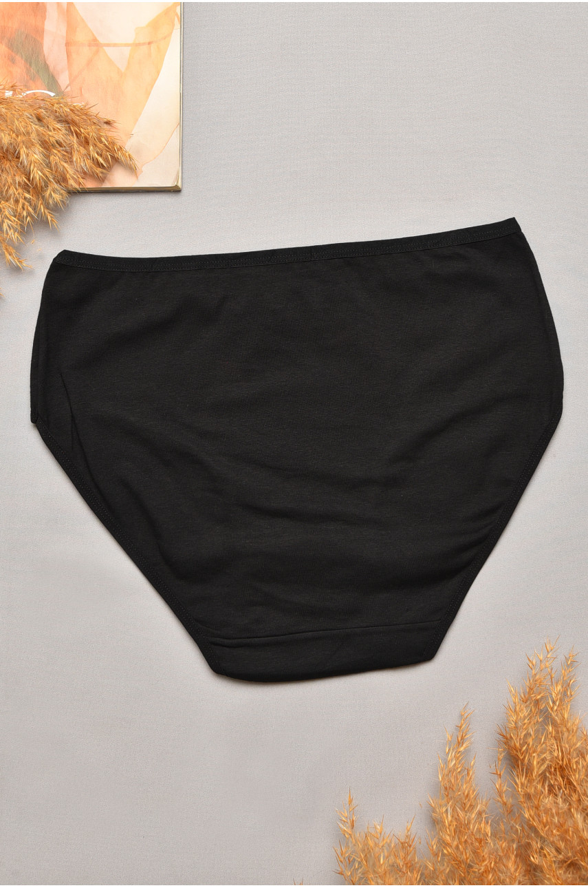 Трусы женские полубатальные черного цвета 3636 207104
