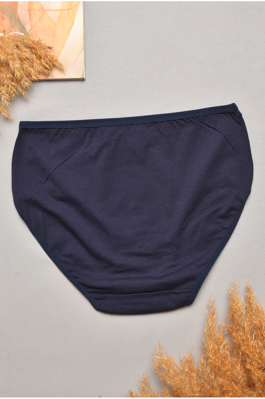 Трусы женские полубатальные темно-синего цвета 3636 207105