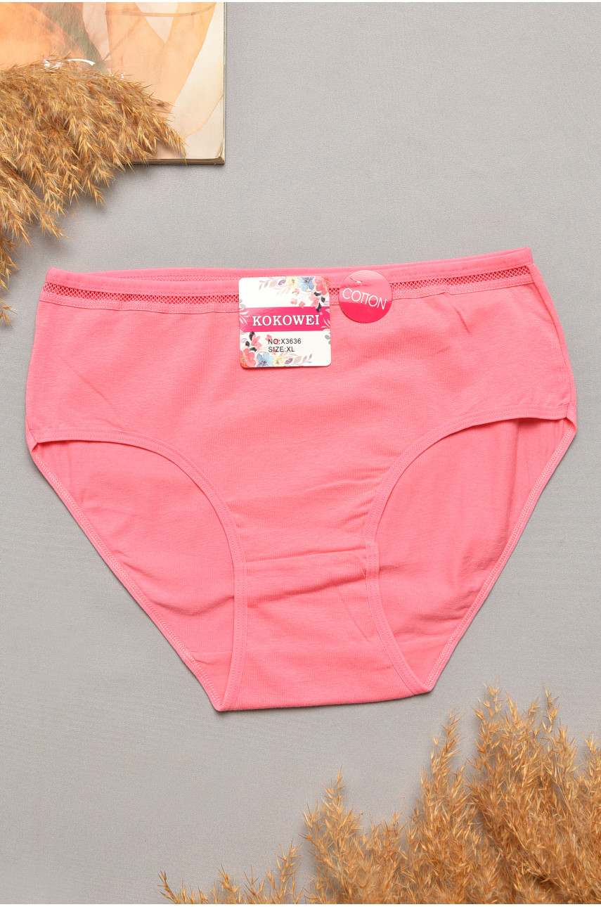 Трусы женские полубатальные розового цвета 3636 207106