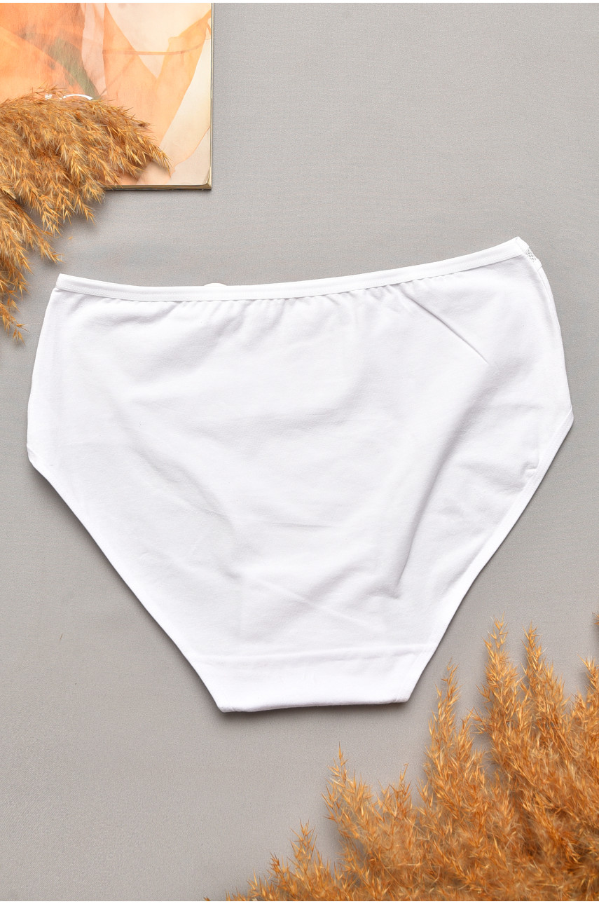 Трусы женские полубатальные белого цвета 3636 207107