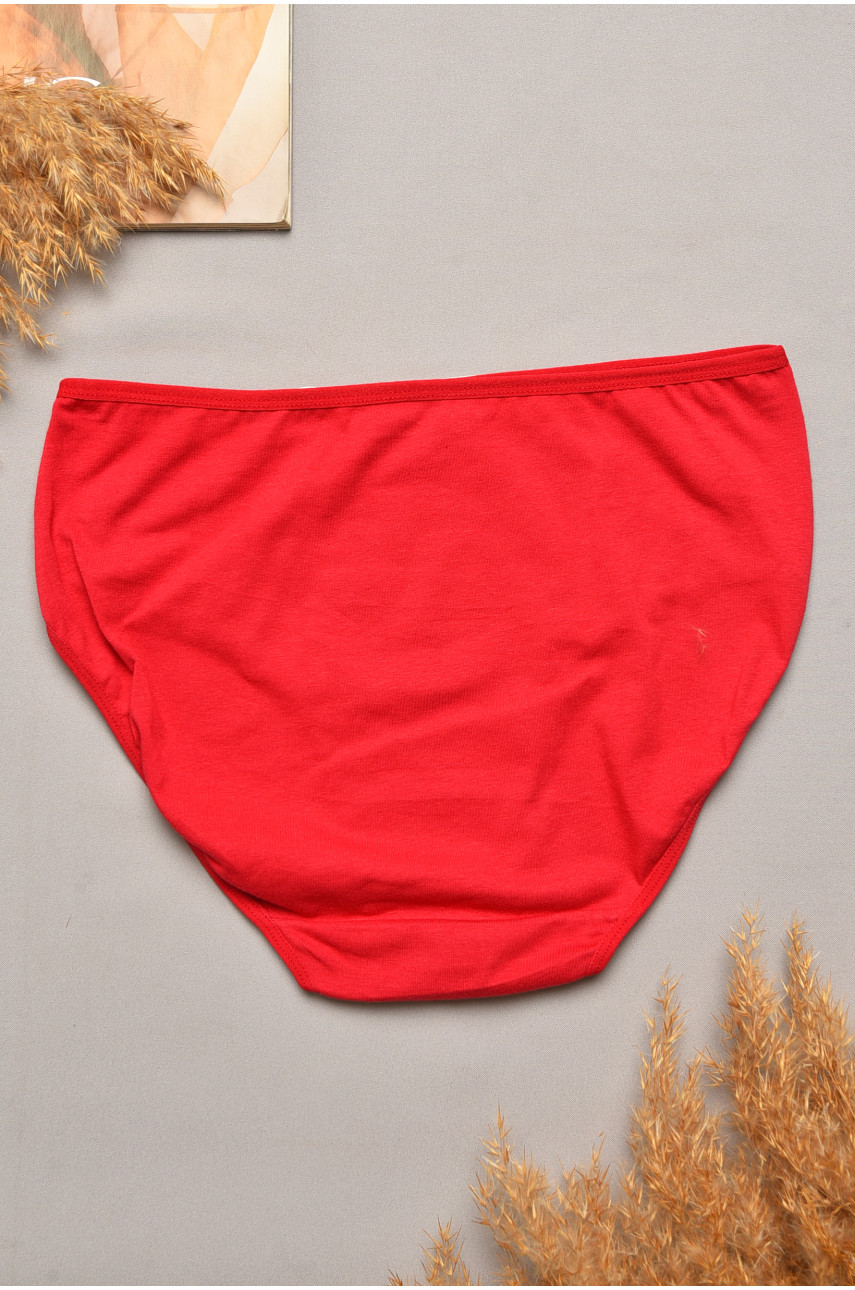Трусы женские полубатальные красного цвета 3636 207108