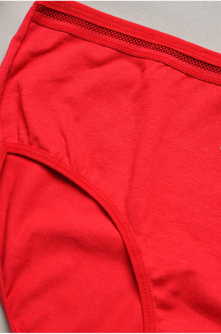 Трусы женские полубатальные красного цвета 3636 207108