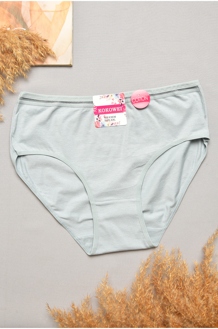 Трусы женские полубатальные мятного цвета 3636 207109