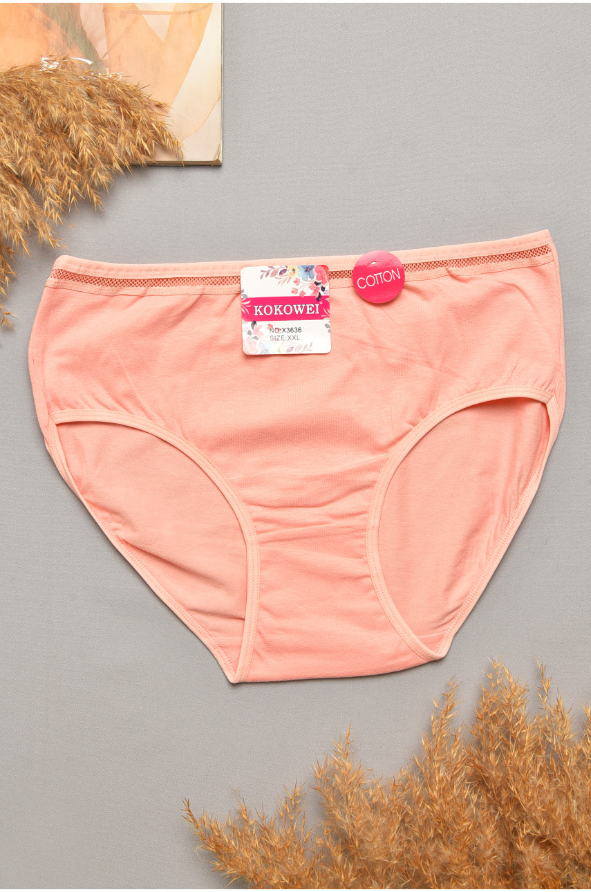 Трусы женские полубатальные пудрового цвета 3636 207111