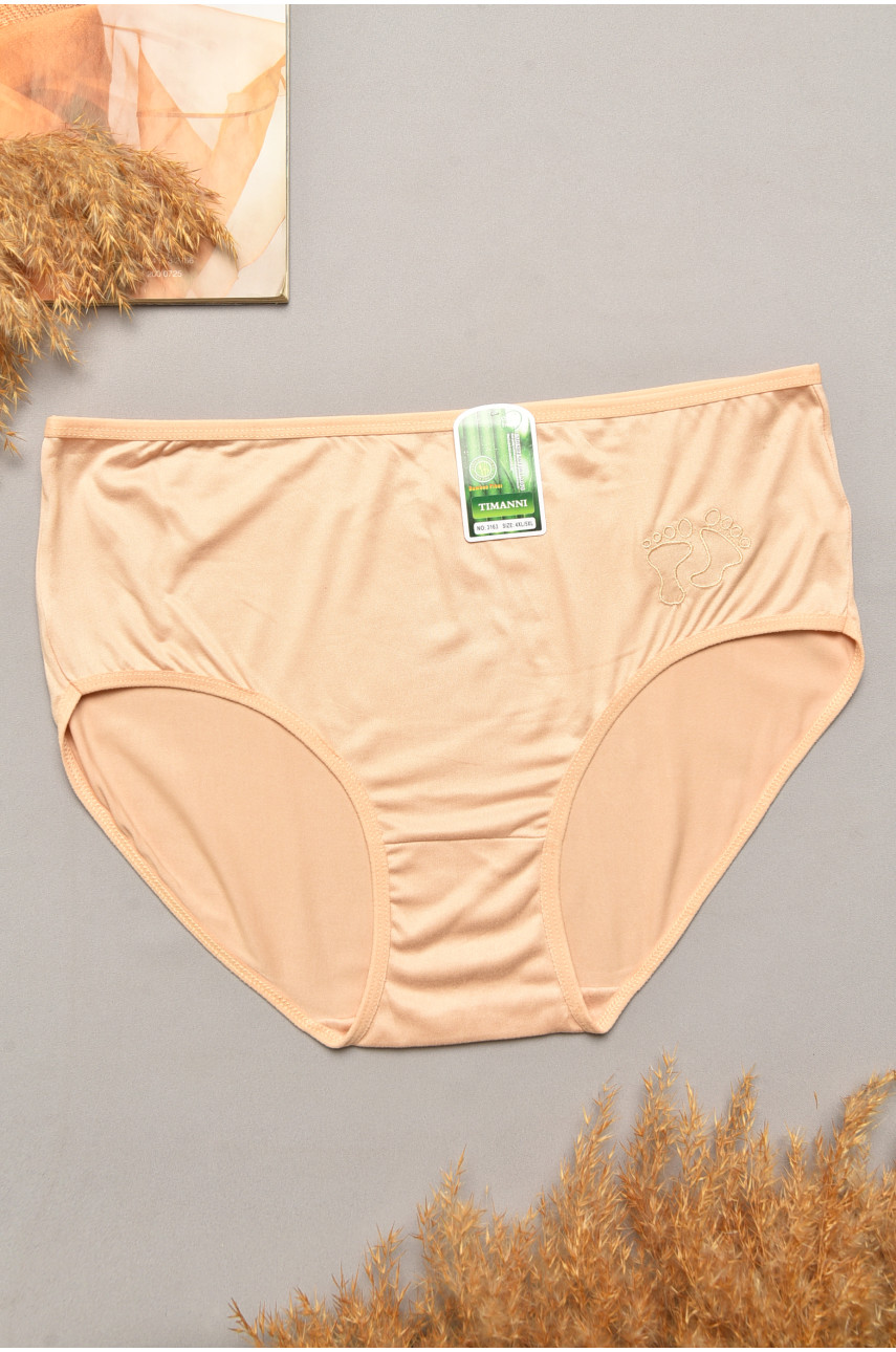 Трусы женские полубатальные бежевого цвета 3163 207113
