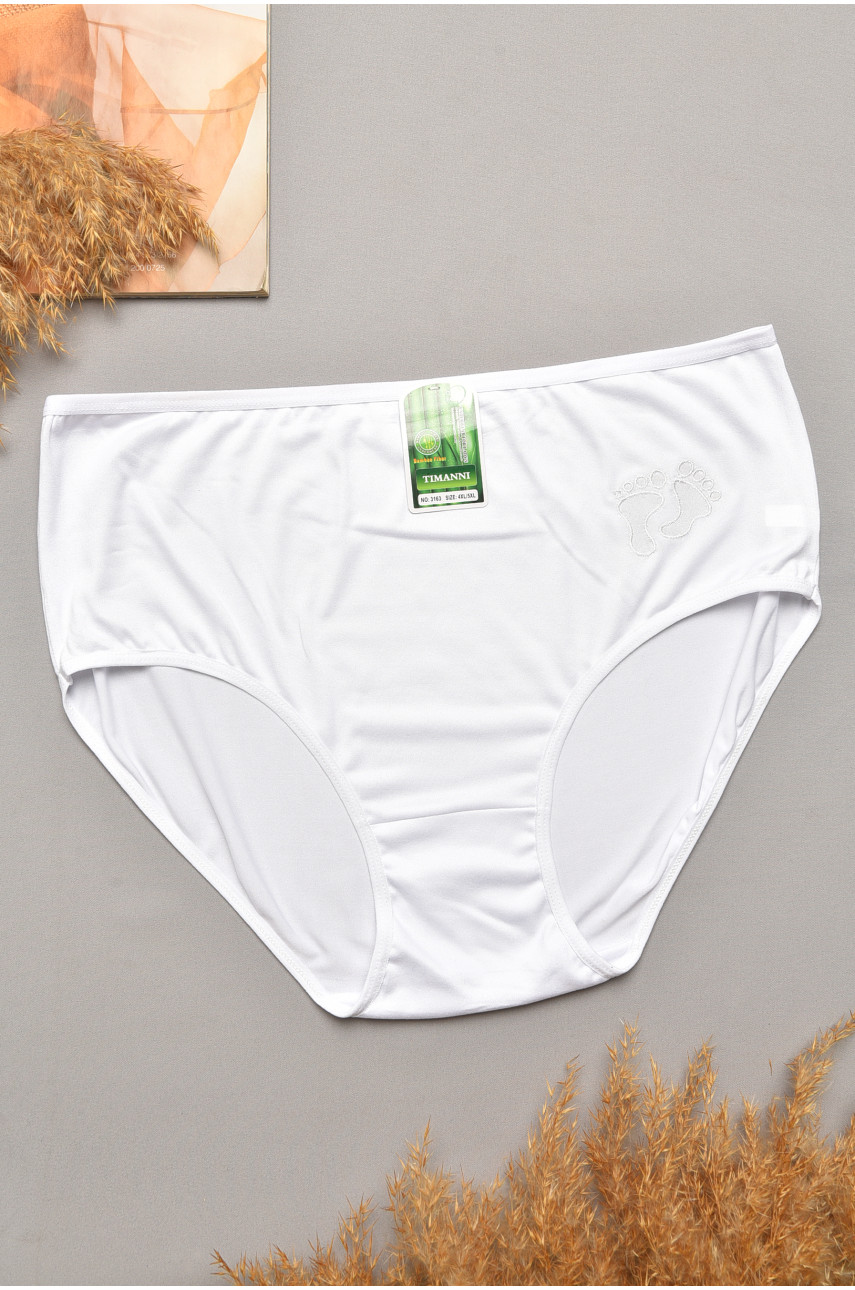 Трусы женские полубатальные белого цвета 3163 207114