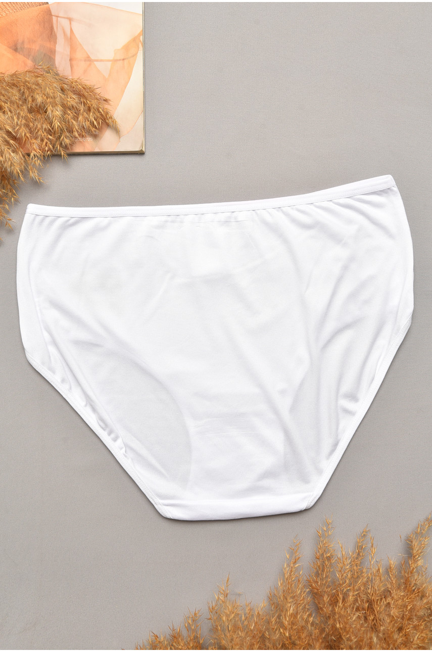 Трусы женские полубатальные белого цвета 3163 207114