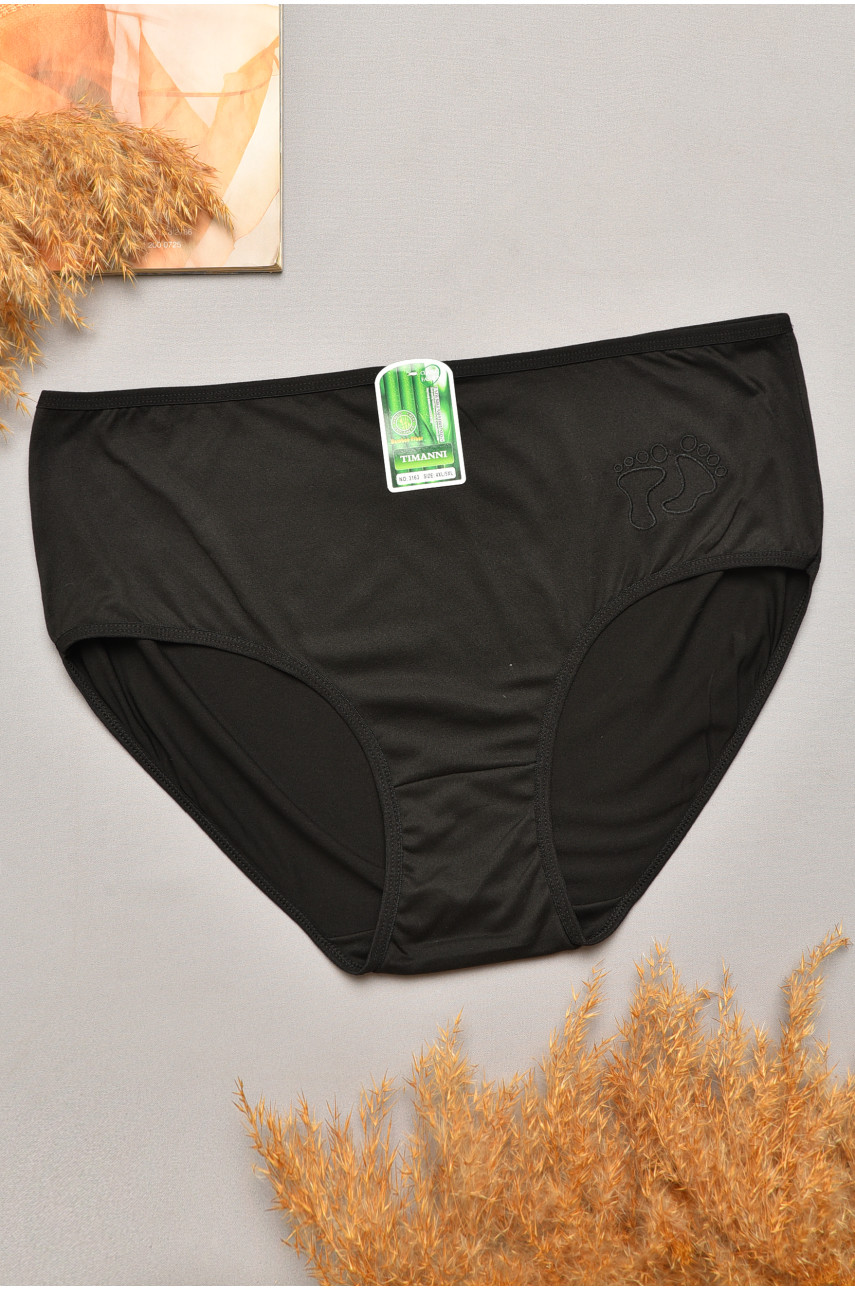 Трусы женские полубатальные черного цвета 3163 207119