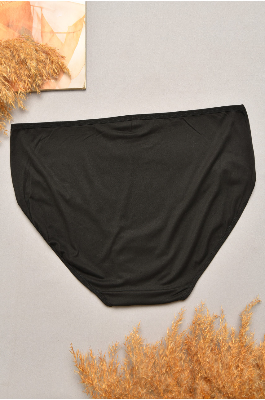 Трусы женские полубатальные черного цвета 3163 207119