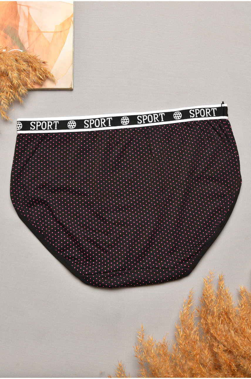 Трусы женские полубатальные черного цвета 9003 207121