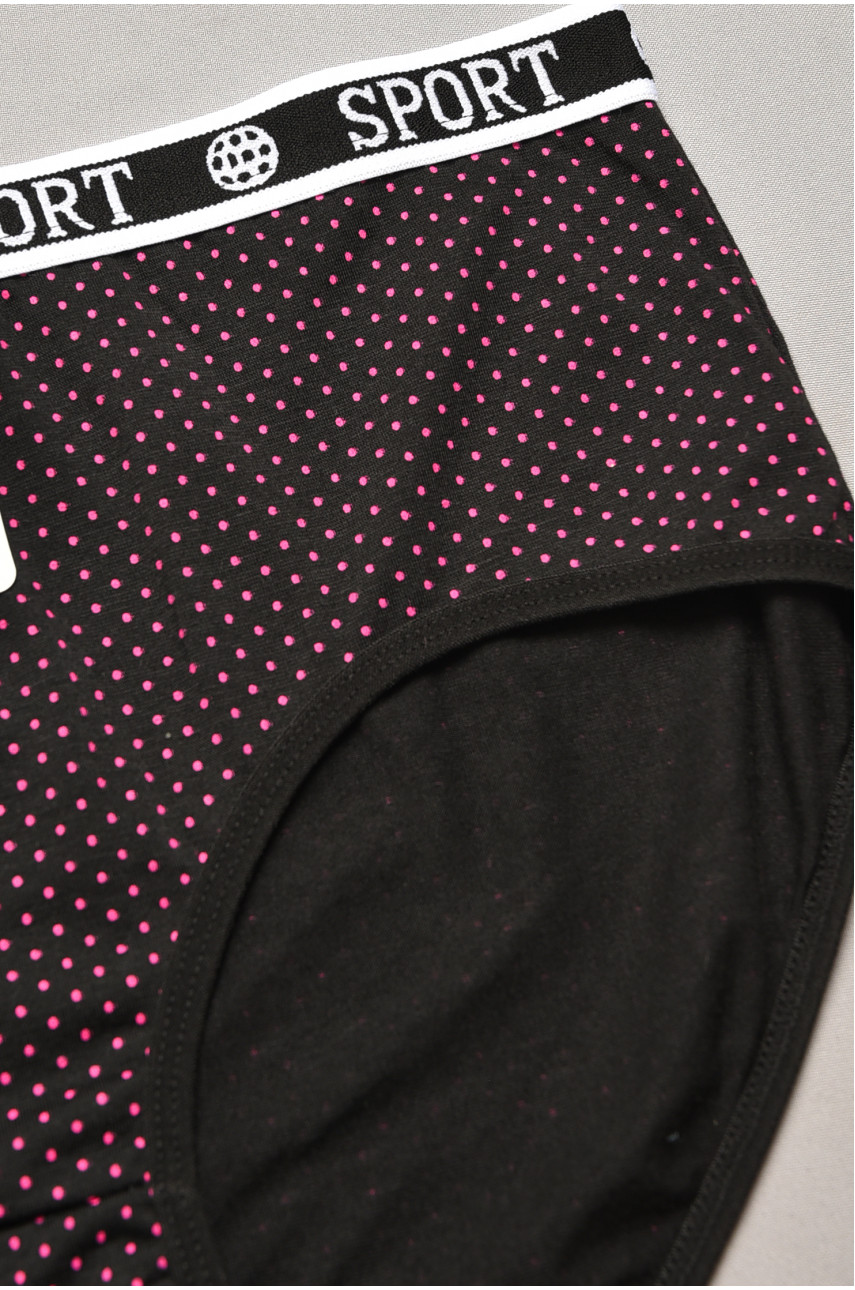 Труси жіночі напівбатальні чорного кольору 9003 207121