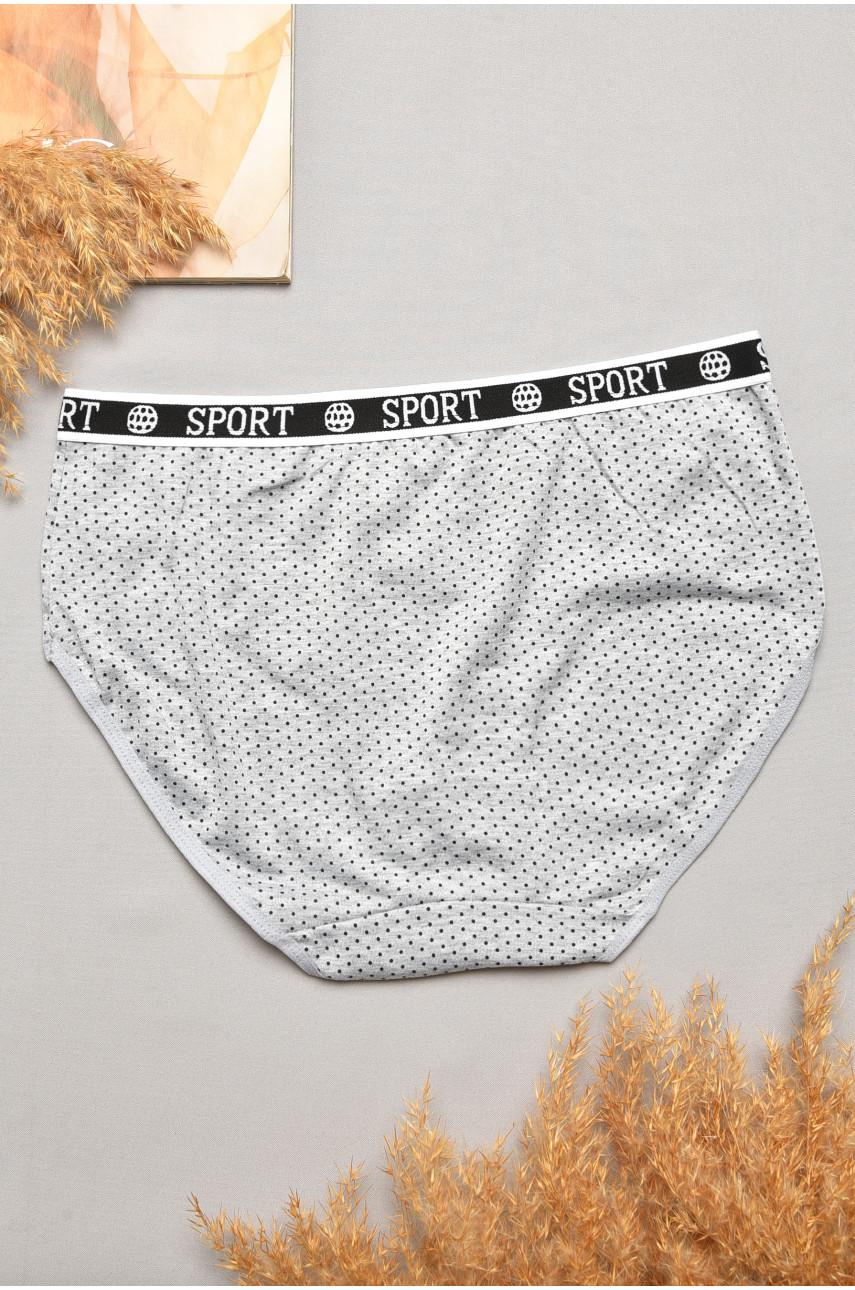 Трусы женские полубатальные серого цвета 9003 207125