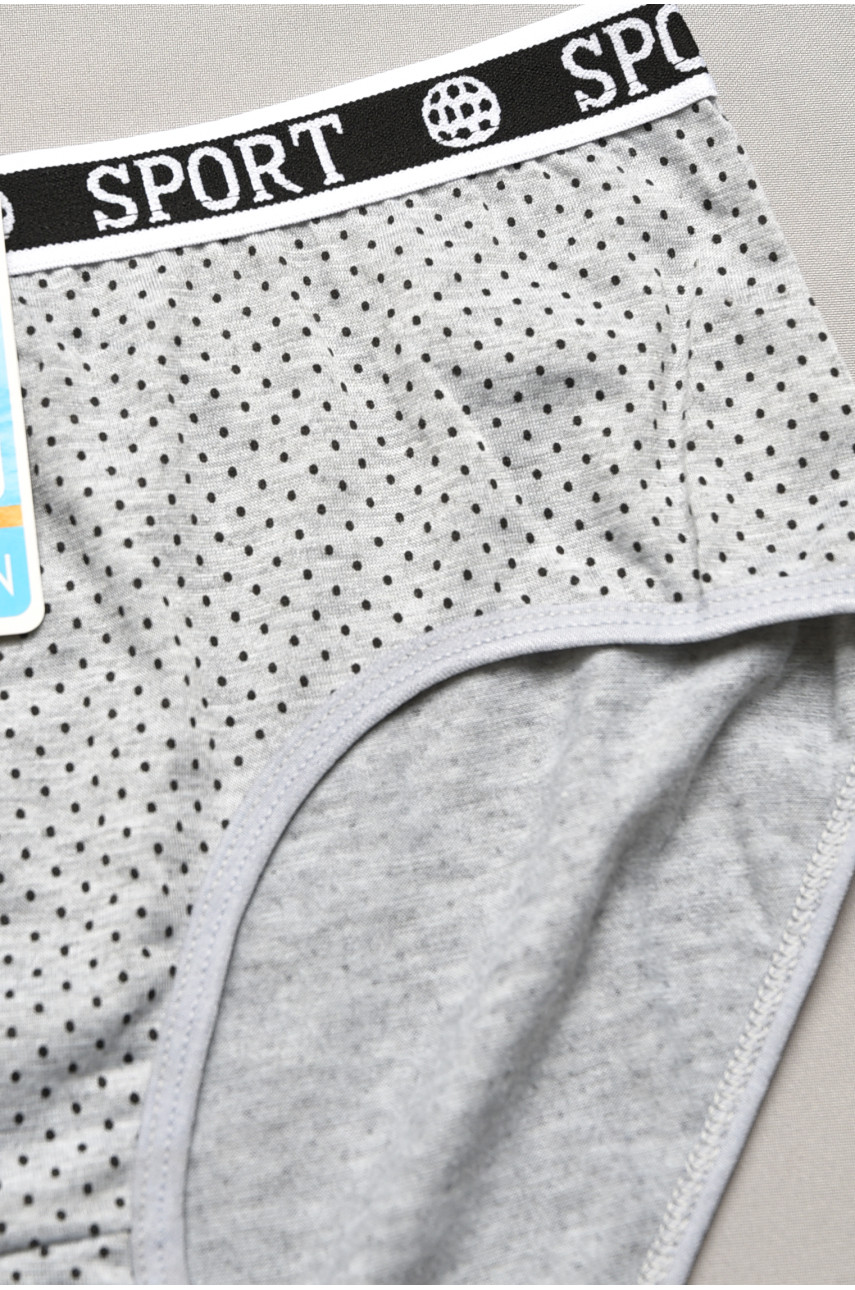 Трусы женские полубатальные серого цвета 9003 207125