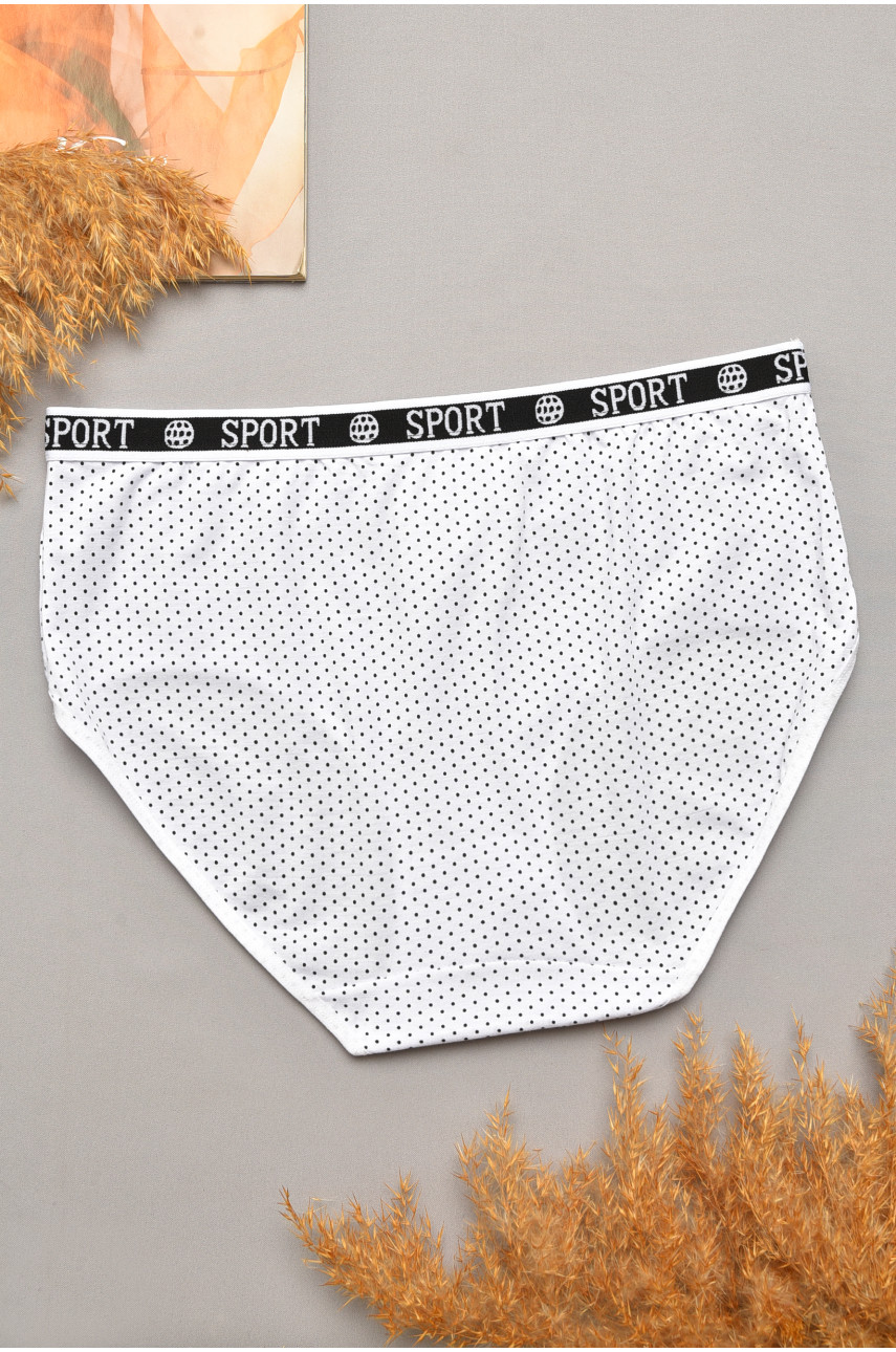 Трусы женские полубатальные белого цвета 9003 207127