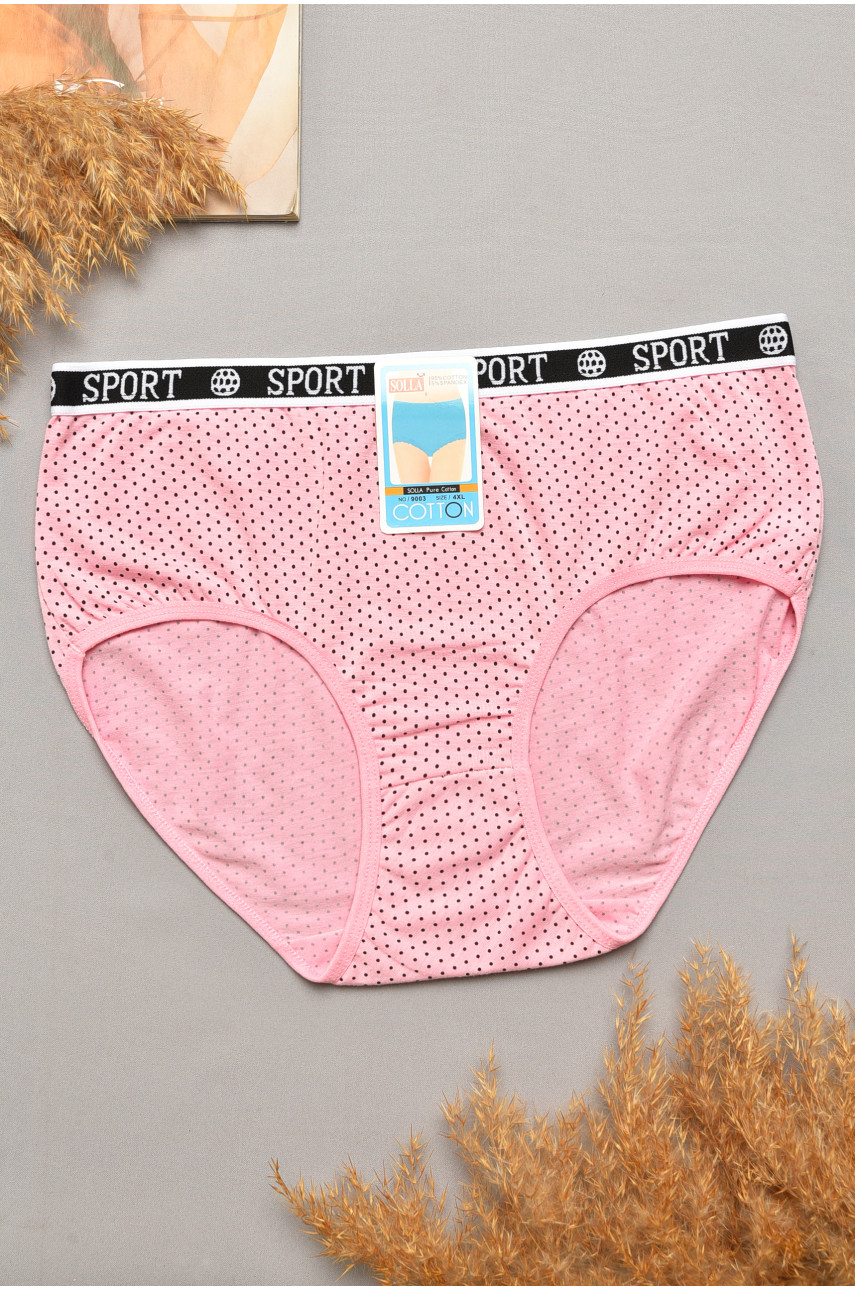 Трусы женские полубатальные розового цвета 9003 207128