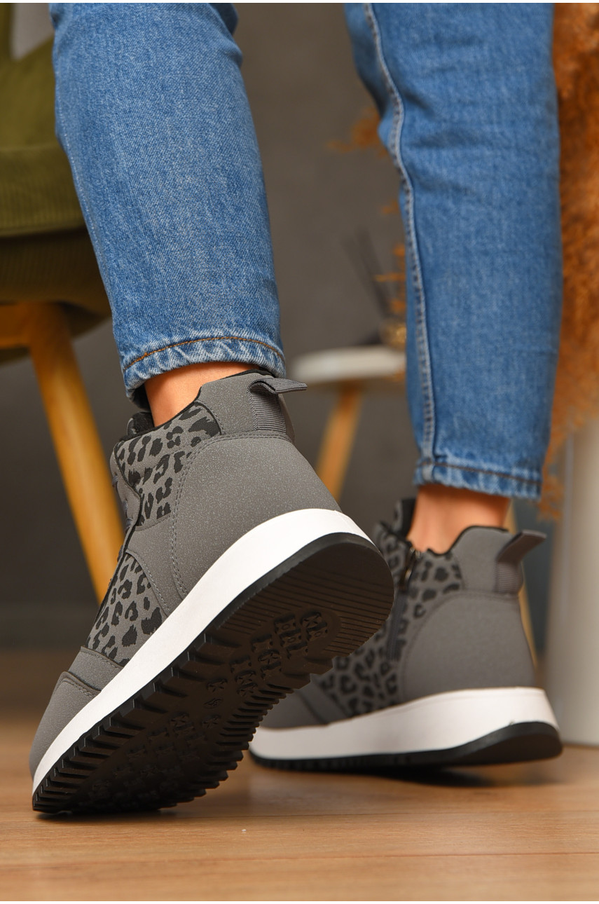 Кросівки зимові жіночі сірого кольору К899-3 207140