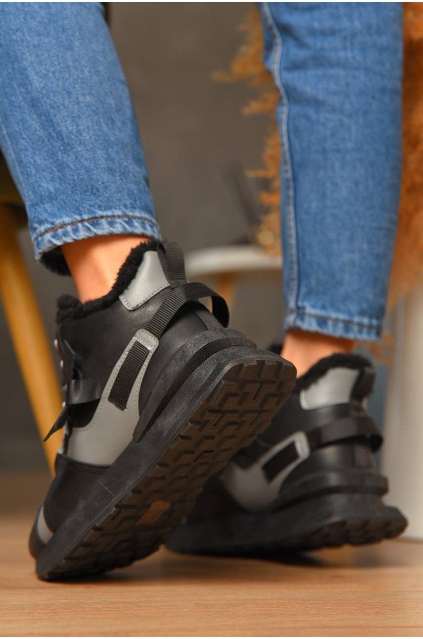 Кросівки зимові жіночі чорного кольору W130-1 207141