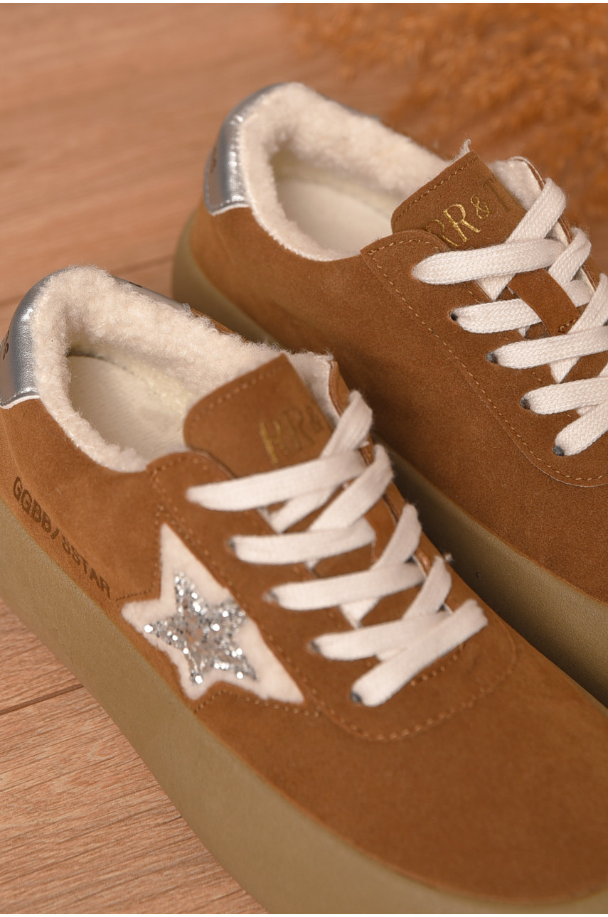 Кроссовки женские демисезонные светло-коричневого цвета N008-1 207142 Кроссовки женские демисезонные светло-коричневого цвета N008-1 207142