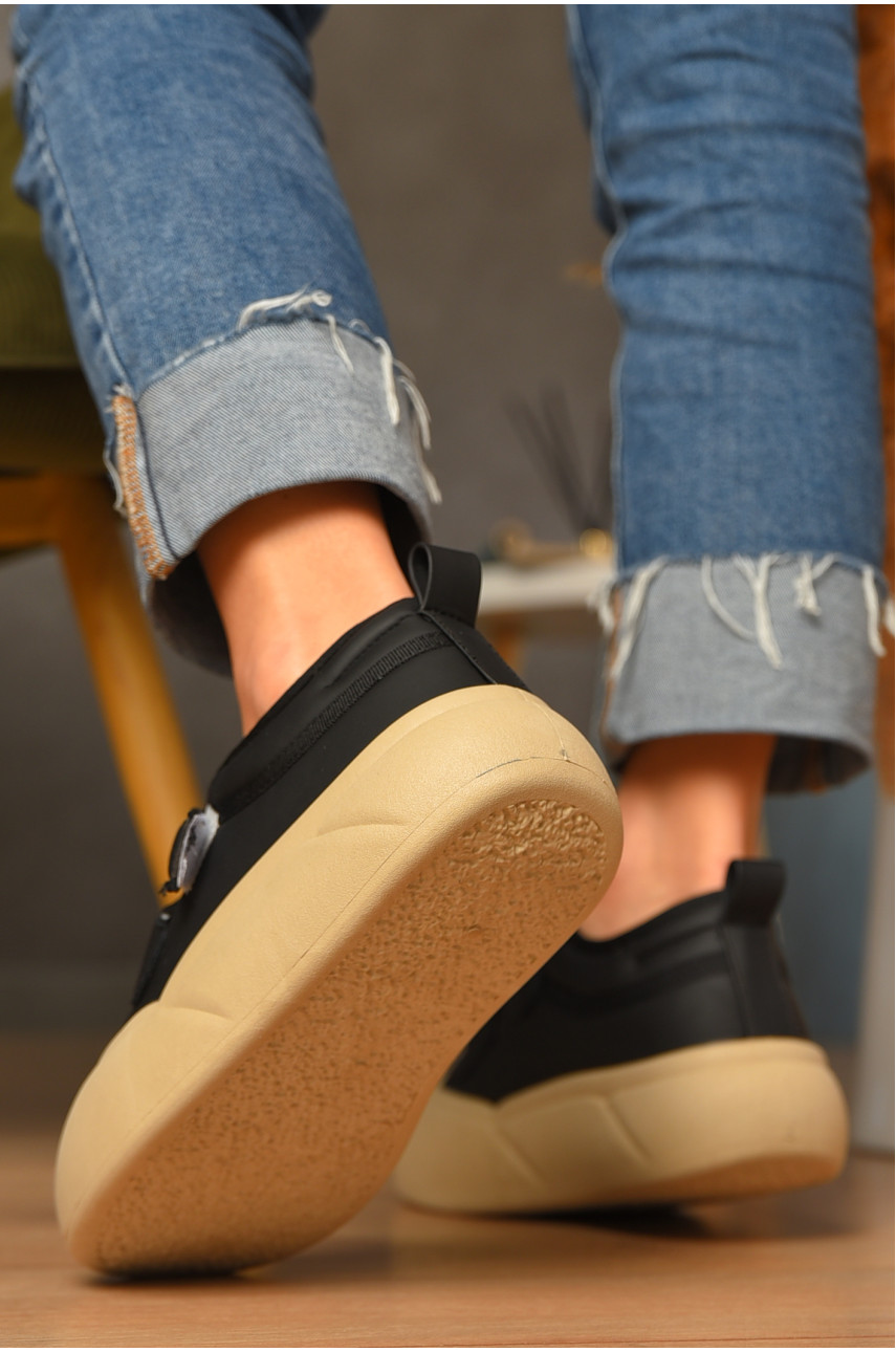 Кроссовки женские демисезонные черного цвета N005 207147